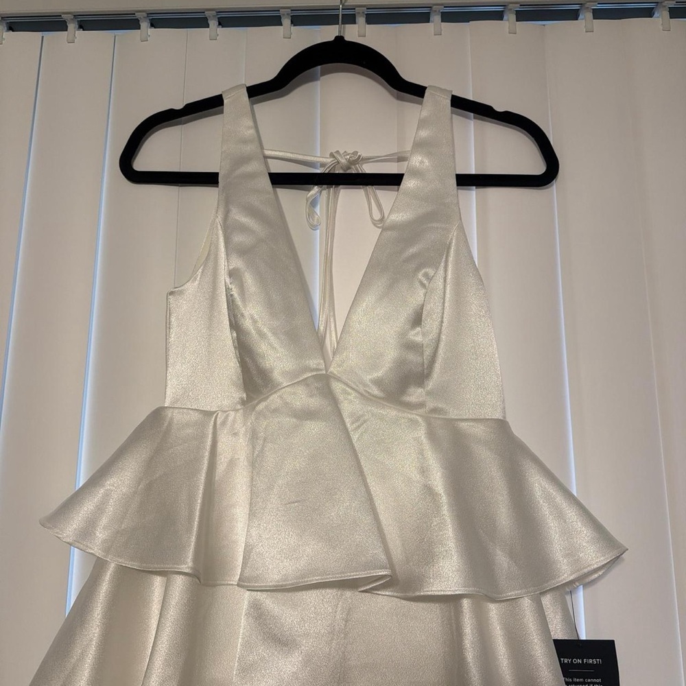 Lulu's Ivory Tiered Ruffle Dress - Picture 2 of 6